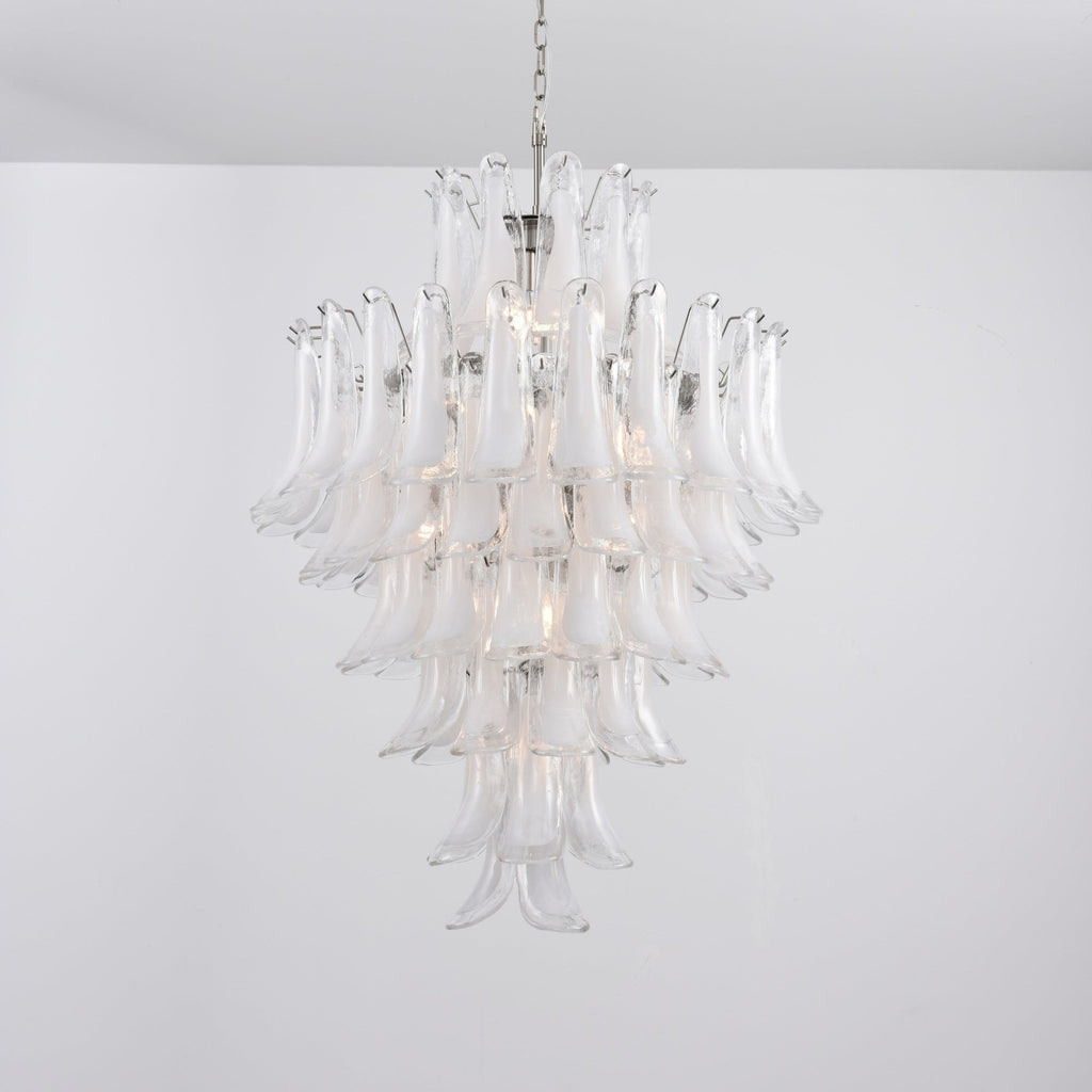 White Cloud Glass Petals Chandelier