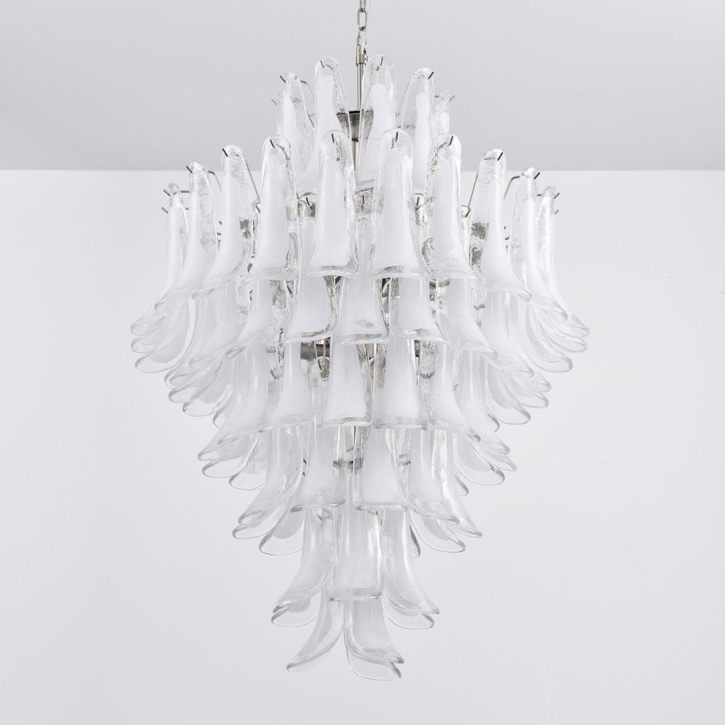 White Cloud Glass Petals Chandelier
