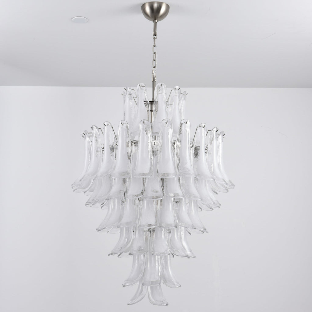 White Cloud Glass Petals Chandelier