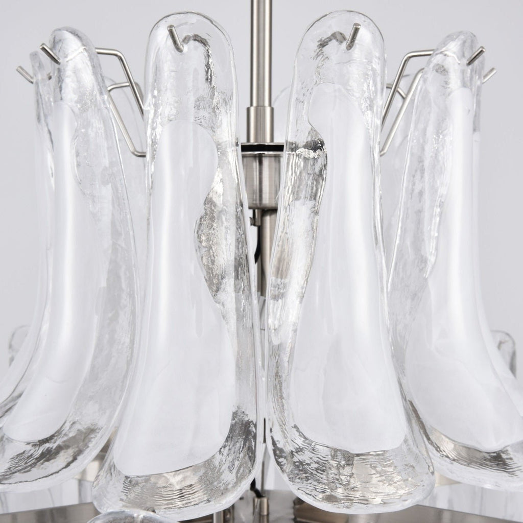 White Cloud Glass Petals Chandelier