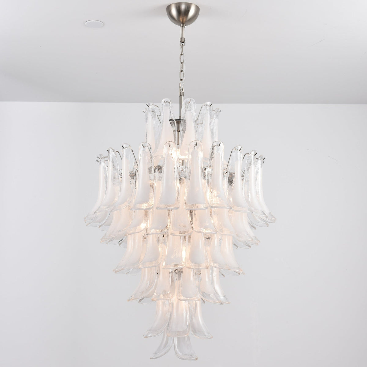 White Cloud Glass Petals Chandelier