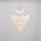 White Cloud Glass Petals Chandelier