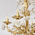 White Rose Crystal Chandelier