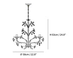 White Rose Crystal Chandelier