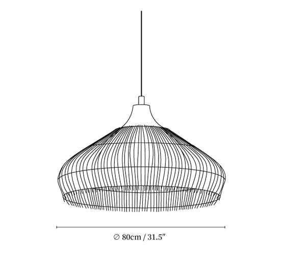 Wicker Rattan Pendant Light