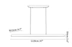 Wide Wood Linear Pendant Light