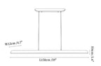 Wide Wood Linear Pendant Light