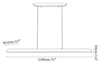 Wide Wood Linear Pendant Light