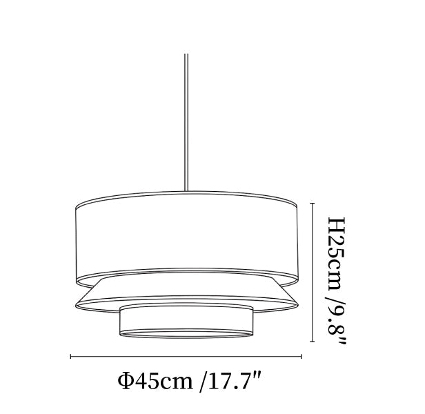 Willow Tiered Linen Pendant Lamp