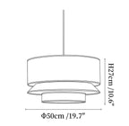 Willow Tiered Linen Pendant Lamp