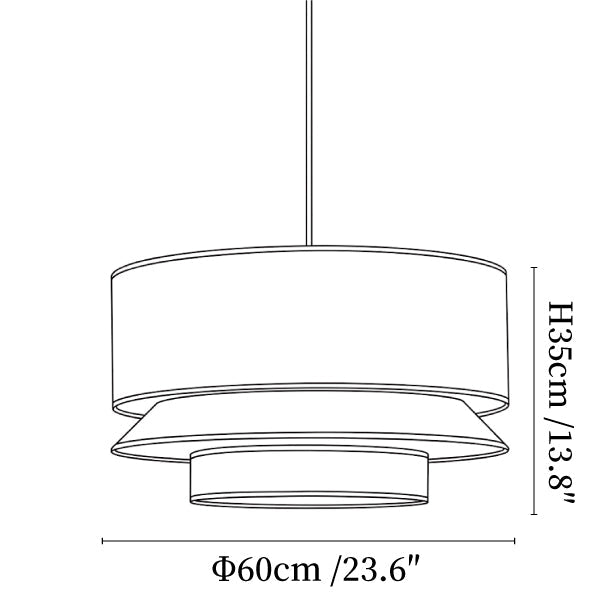Willow Tiered Linen Pendant Lamp
