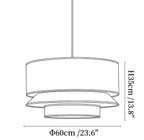 Willow Tiered Linen Pendant Lamp
