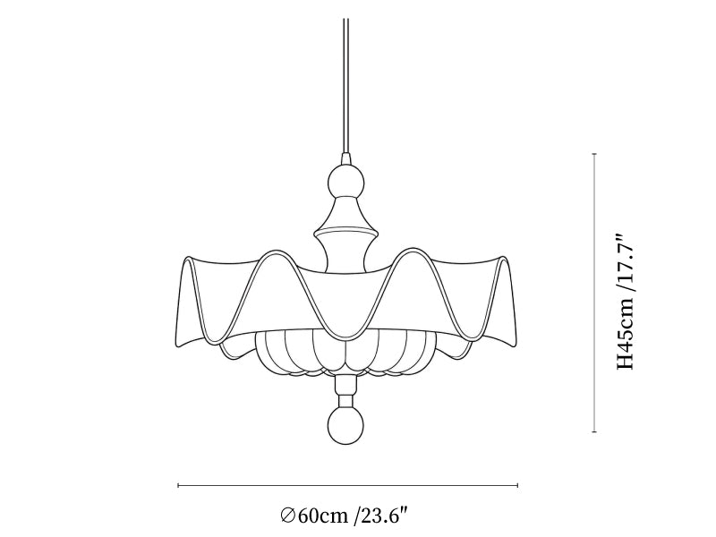 Willow Whisper Scalloped Pendant Lamp