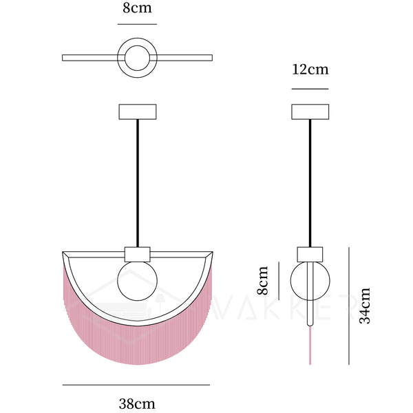 Wink Fringe Pendant Light