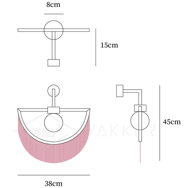 Wink Tassel Cute Wall Lamp