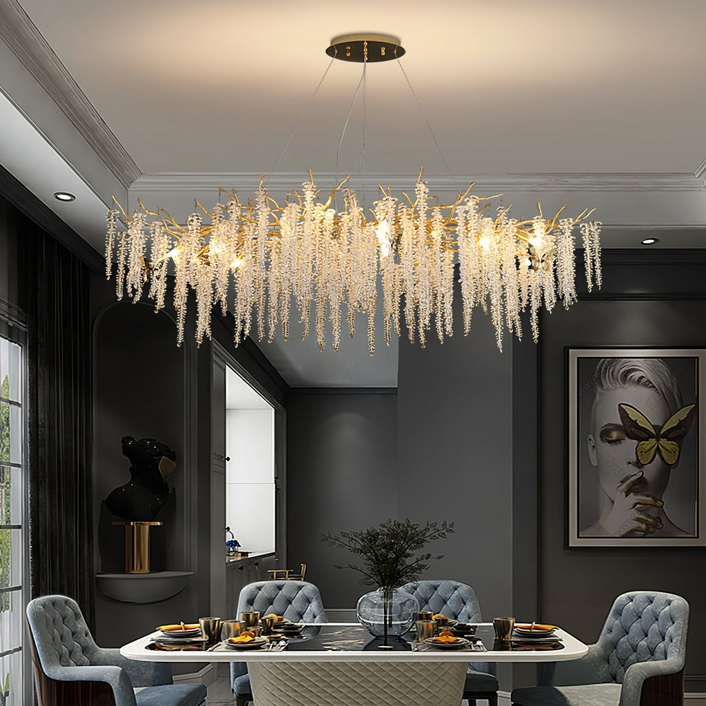 Wisteria Flower Crystal Chandelier