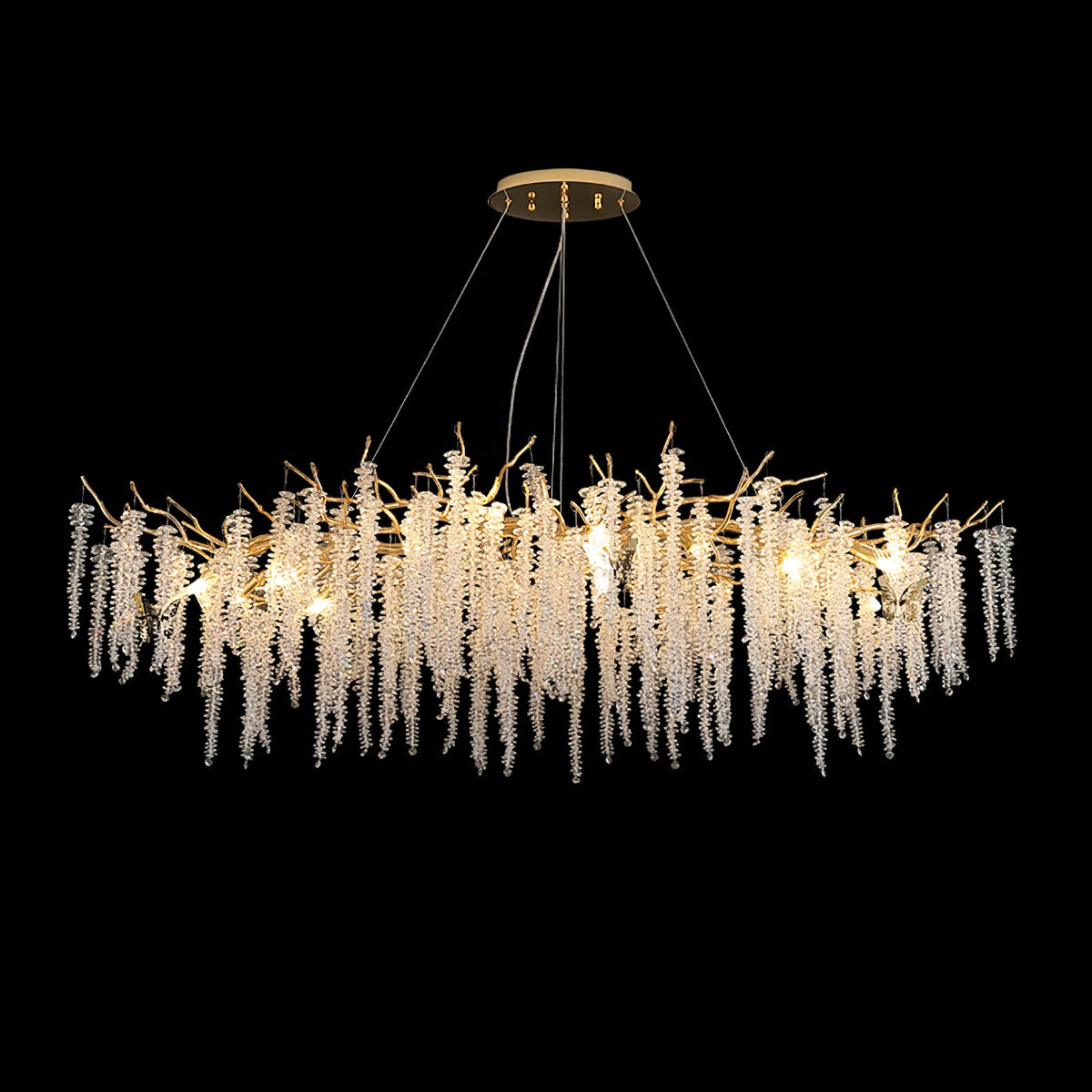 Wisteria Flower Crystal Chandelier