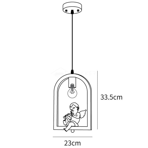 Wood Bird Resin Pendant Light
