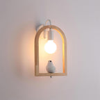 Wood Bird Resin Wall Light