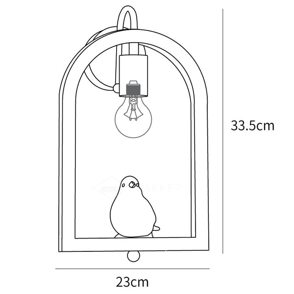 Wood Bird Resin Wall Light