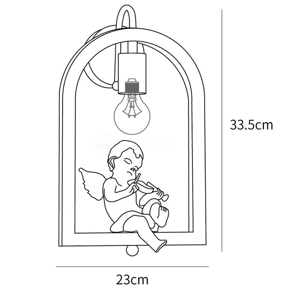 Wood Bird Resin Wall Light