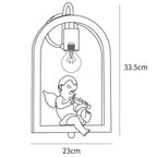 Wood Bird Resin Wall Light