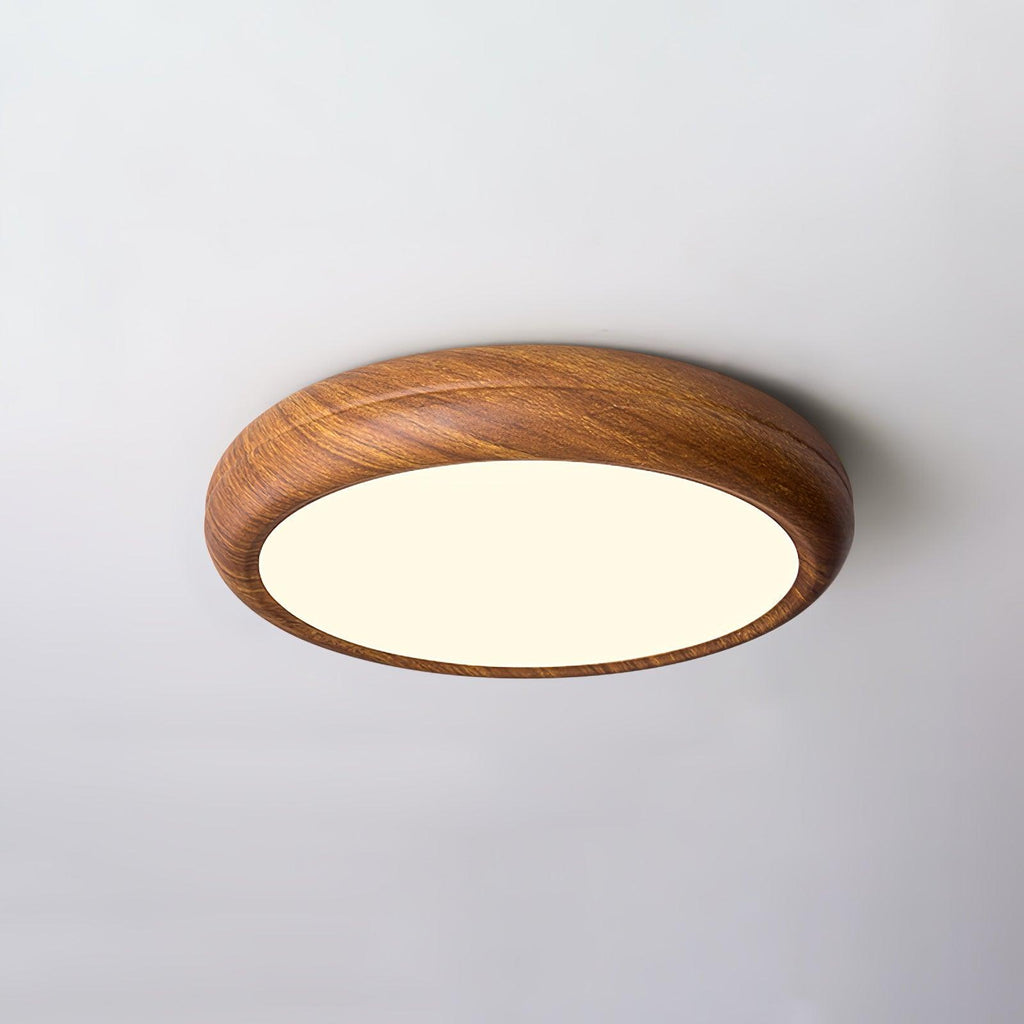 Wood Grain Round Ceiling Lamp