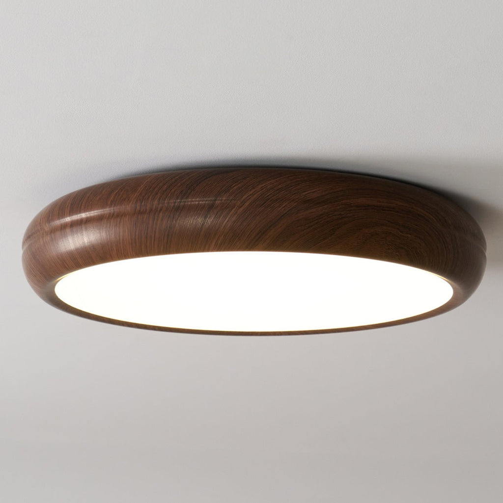 Wood Grain Round Ceiling Lamp