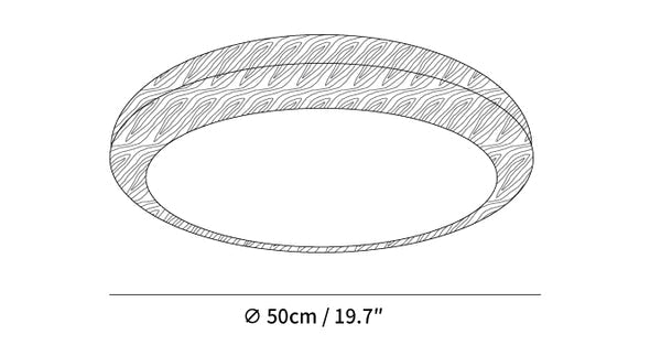 Wood Grain Round Ceiling Lamp