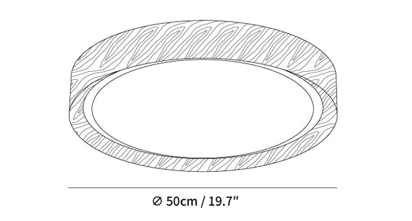 Wood Grain Round Ceiling Lamp