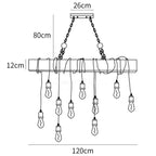 Wood Hanging Multi Chandelier
