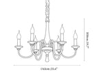 Wood Iron Candle Chandelier