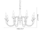 Wood Iron Candle Chandelier