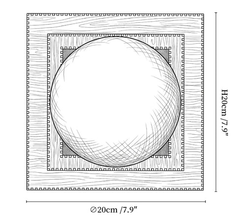 Wood Layered Globe Wall Sconce