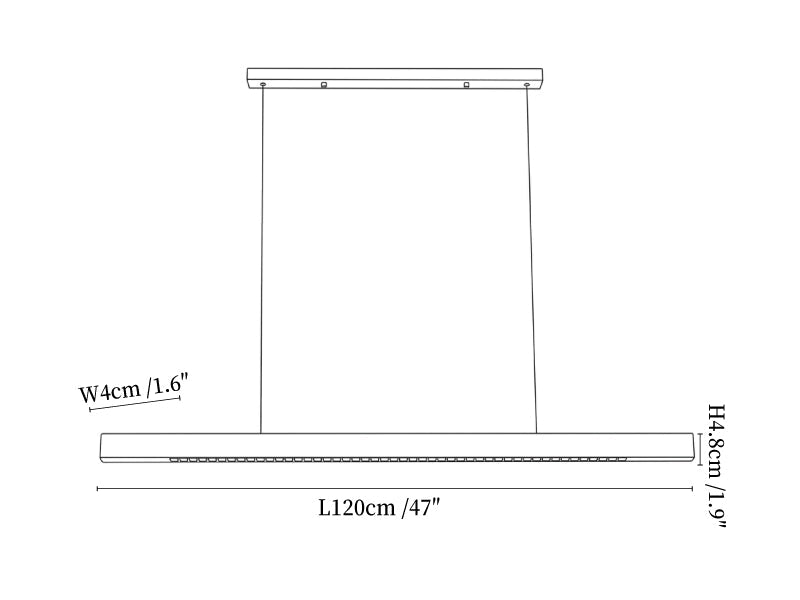 Wood Linear LED Pendant Light