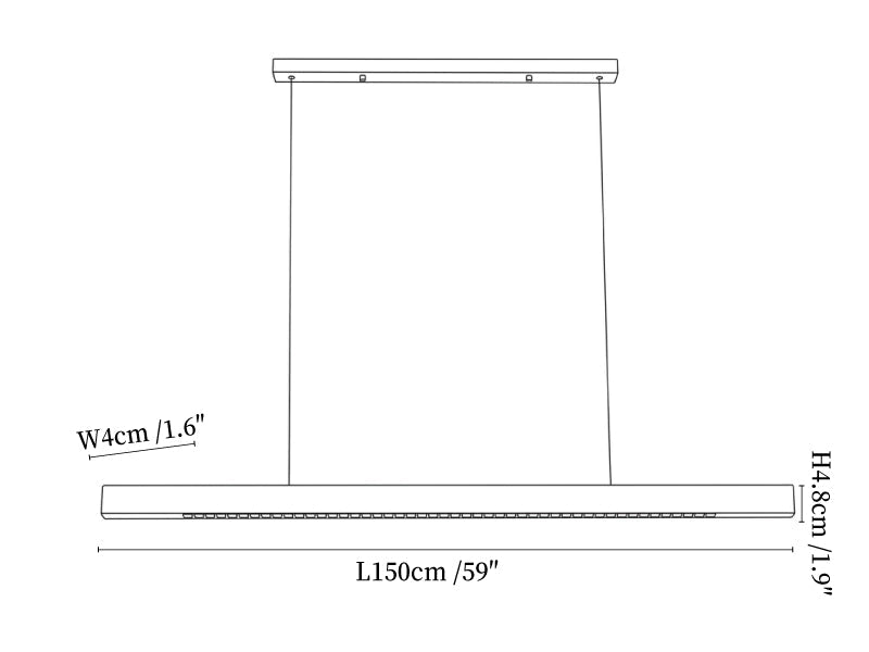 Wood Linear LED Pendant Light