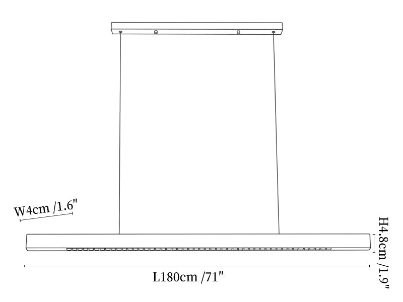 Wood Linear LED Pendant Light