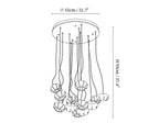 Wood Pumpkin Cluster Chandelier