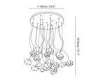 Wood Pumpkin Cluster Chandelier