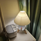 Wood Small Table Lamp