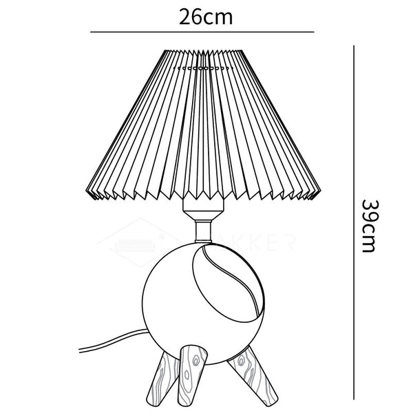 Wood Small Table Lamp