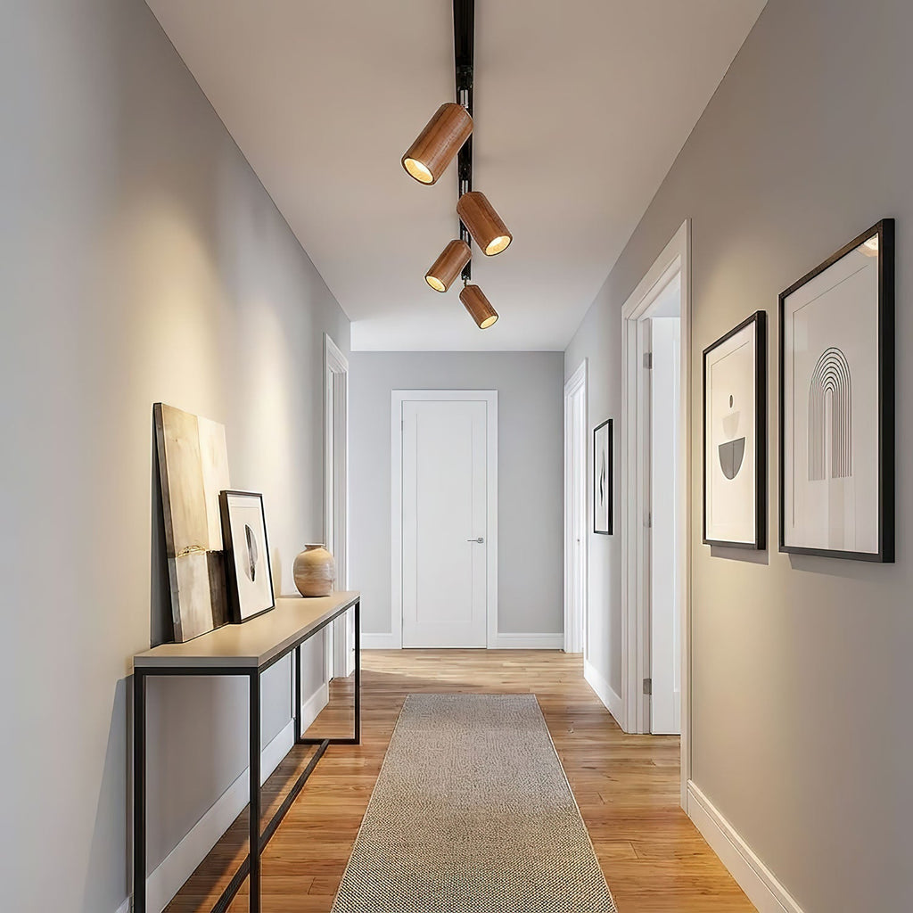 Wood Track Ceiling Lamp
