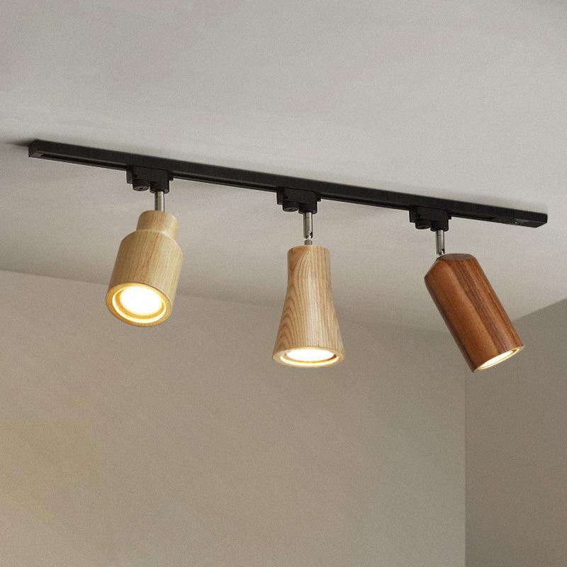 Wood Track Ceiling Lamp