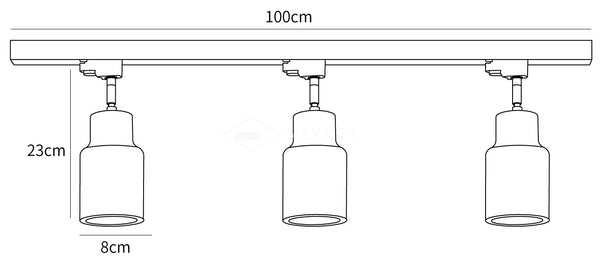 Wood Track Ceiling Lamp