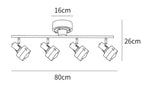 Wooden Adjustable Spot Ceiling Lamp
