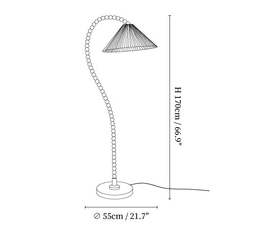 Wooden Bead Floor Lamp