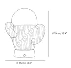 Wooden Cactus Table Lamp