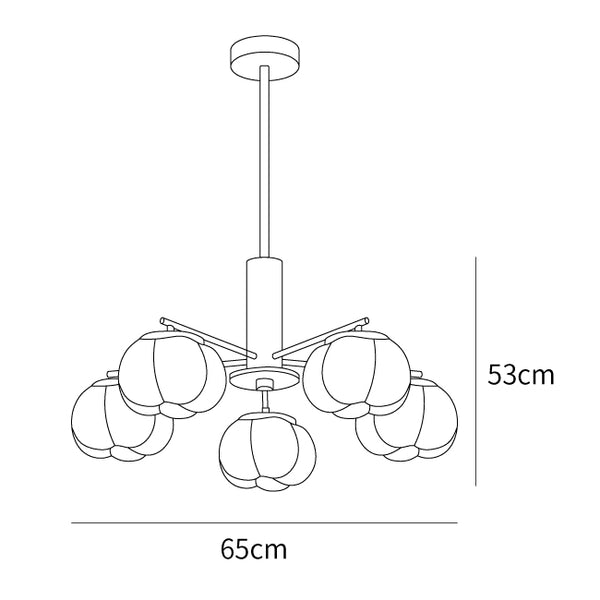 Wooden Cotton Balls Chandelier
