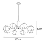 Wooden Cotton Balls Chandelier