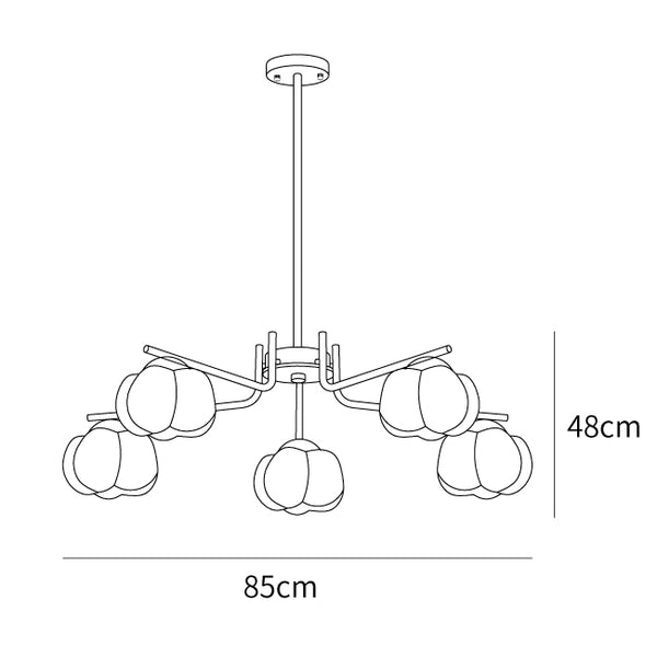 Plastic Cotton Balls Chandelier